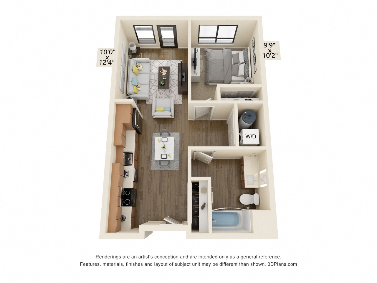 Meritage West Apartment Homes in Boise, Idaho 1B Floor Plan